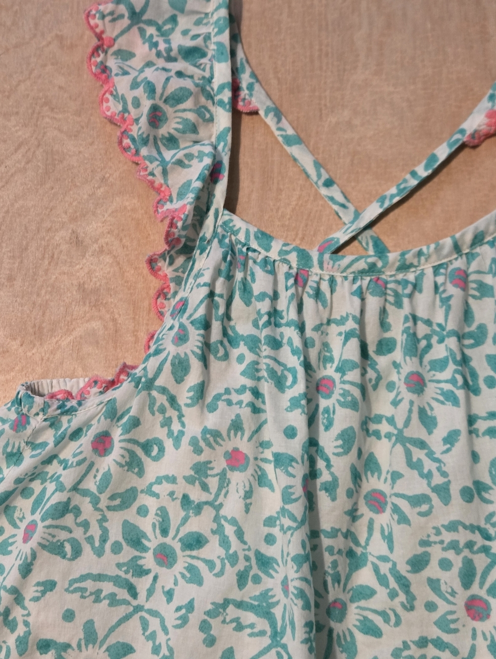 Crewcuts Cross Back Ruffle Tank Top - Picture 2 of 10